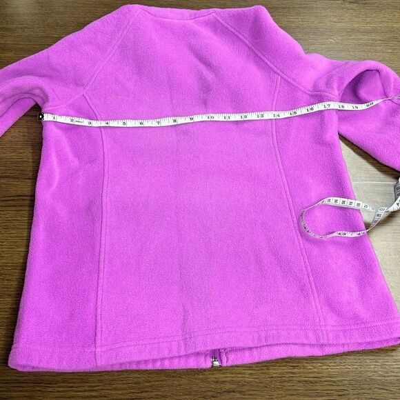 Columbia Jacket Girls Large 14/16 Fleece Full Zip Long Sleeve‎ Pockets Pink READ - Picture 5 of 7
